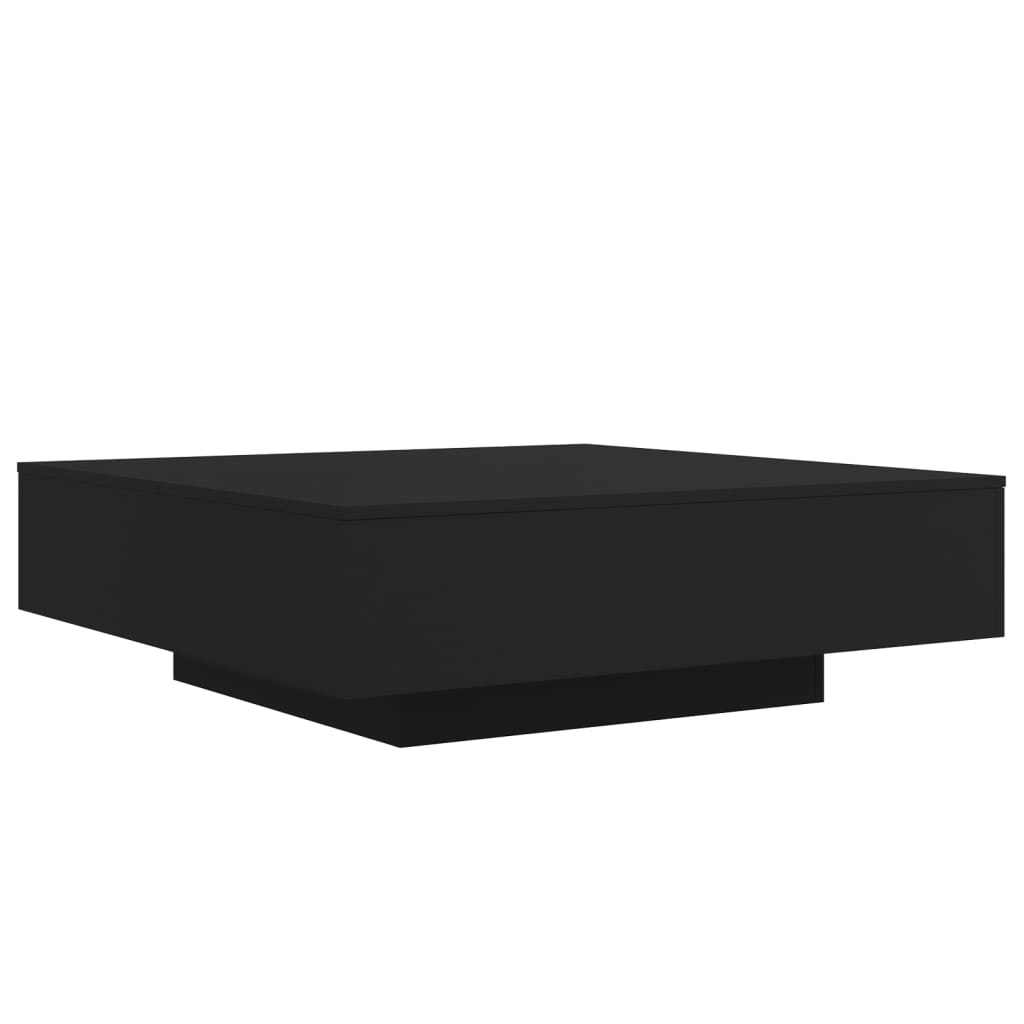 vidaXL Măsuță de cafea cu lumini LED, negru, 100x100x31 cm vidaXL Măsuță de cafea cu lumini LED, negru, 100x100x31 cm