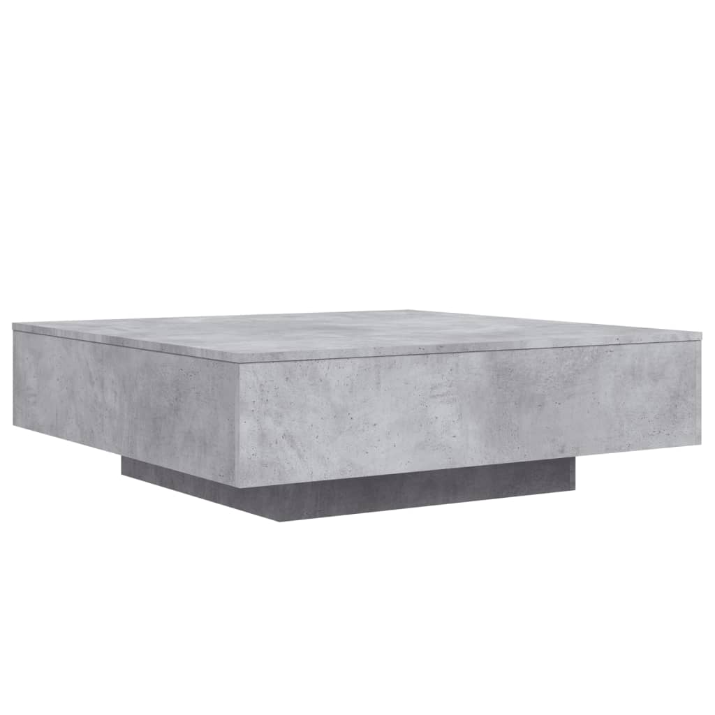 vidaXL Măsuță de cafea cu lumini LED, gri beton, 100x100x31 cm vidaXL Măsuță de cafea cu lumini LED, gri beton, 100x100x31 cm