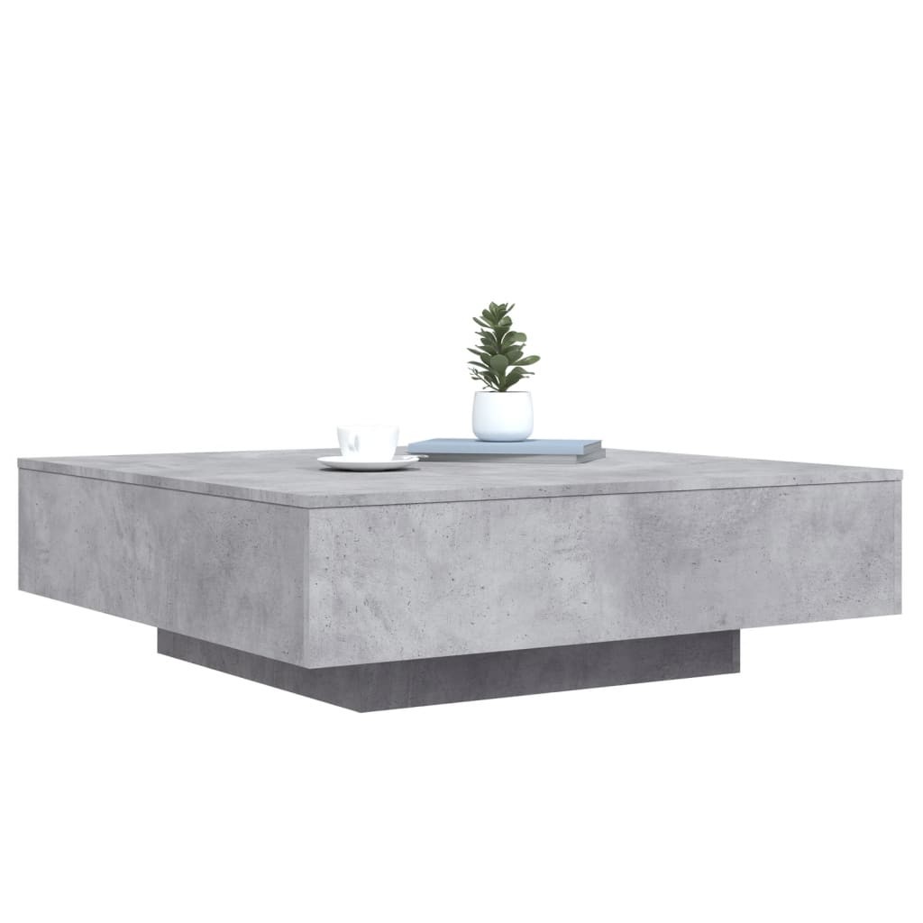vidaXL Măsuță de cafea cu lumini LED, gri beton, 100x100x31 cm vidaXL Măsuță de cafea cu lumini LED, gri beton, 100x100x31 cm