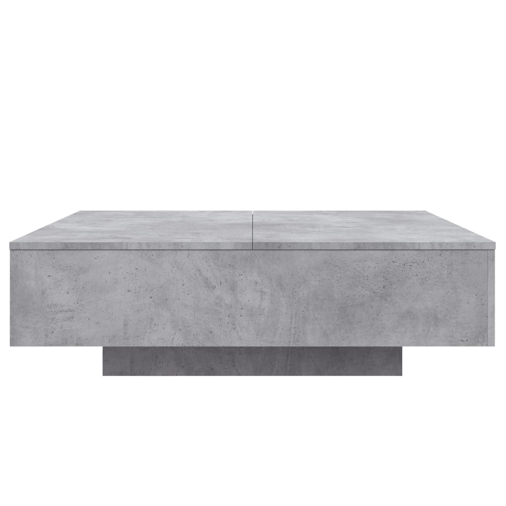 vidaXL Măsuță de cafea cu lumini LED, gri beton, 100x100x31 cm vidaXL Măsuță de cafea cu lumini LED, gri beton, 100x100x31 cm