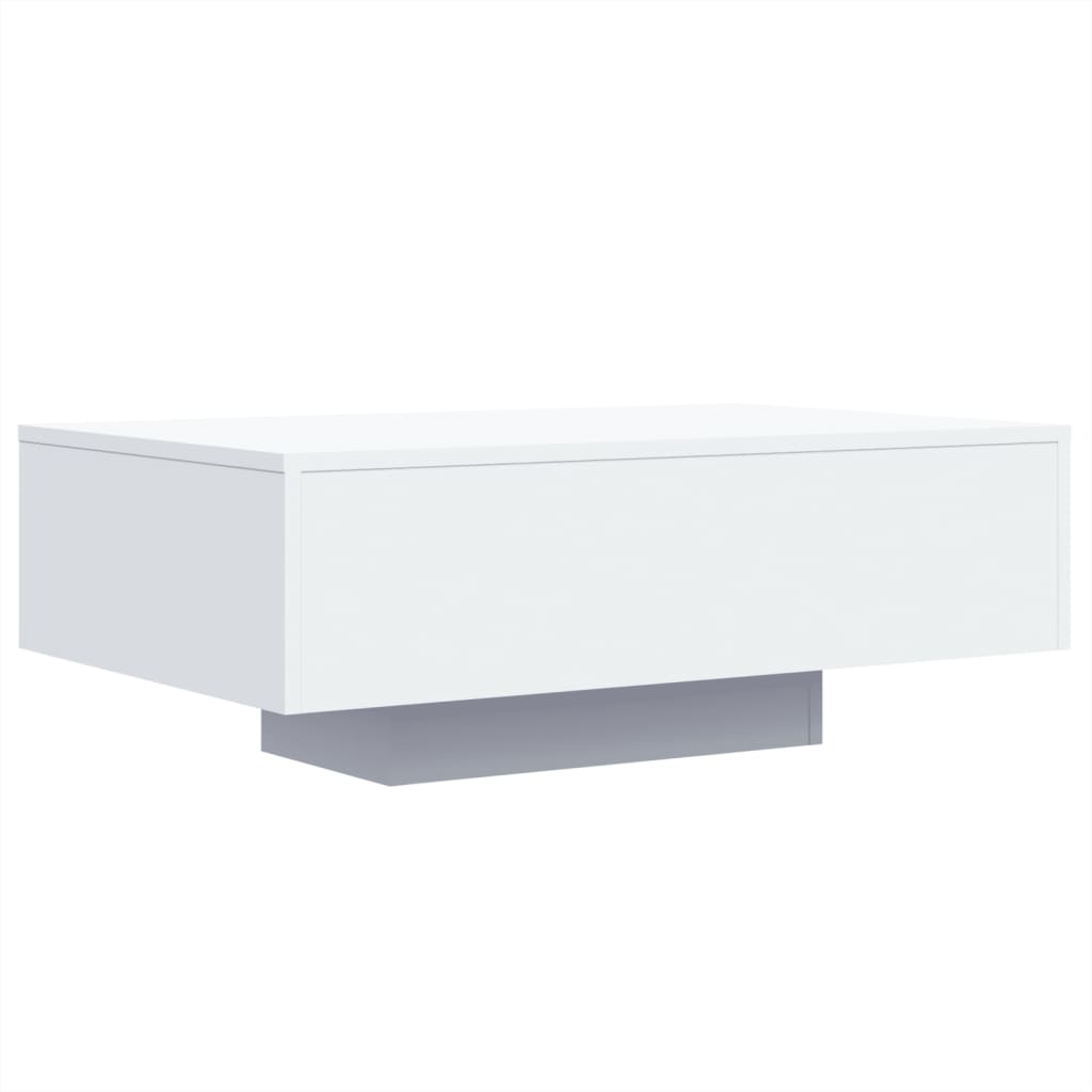 vidaXL Măsuță de cafea cu lumini LED, alb, 85x55x31 cm vidaXL Măsuță de cafea cu lumini LED, alb, 85x55x31 cm