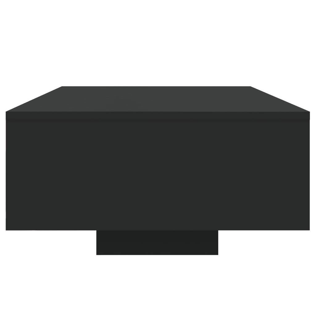 vidaXL Măsuță de cafea cu lumini LED, negru, 85x55x31 cm