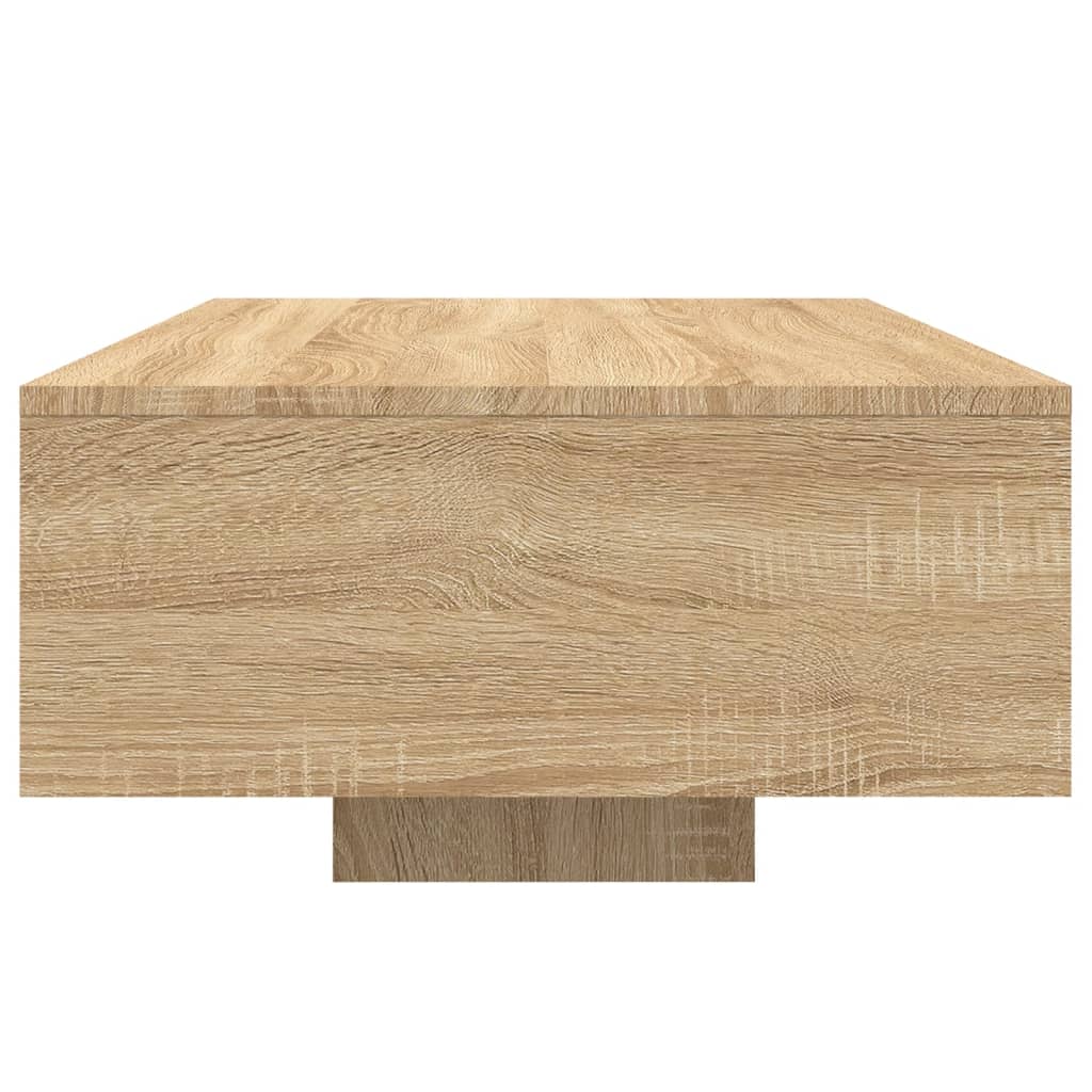 vidaXL Măsuță de cafea cu lumini LED, stejar sonoma, 85x55x31 cm vidaXL Măsuță de cafea cu lumini LED, stejar sonoma, 85x55x31 cm