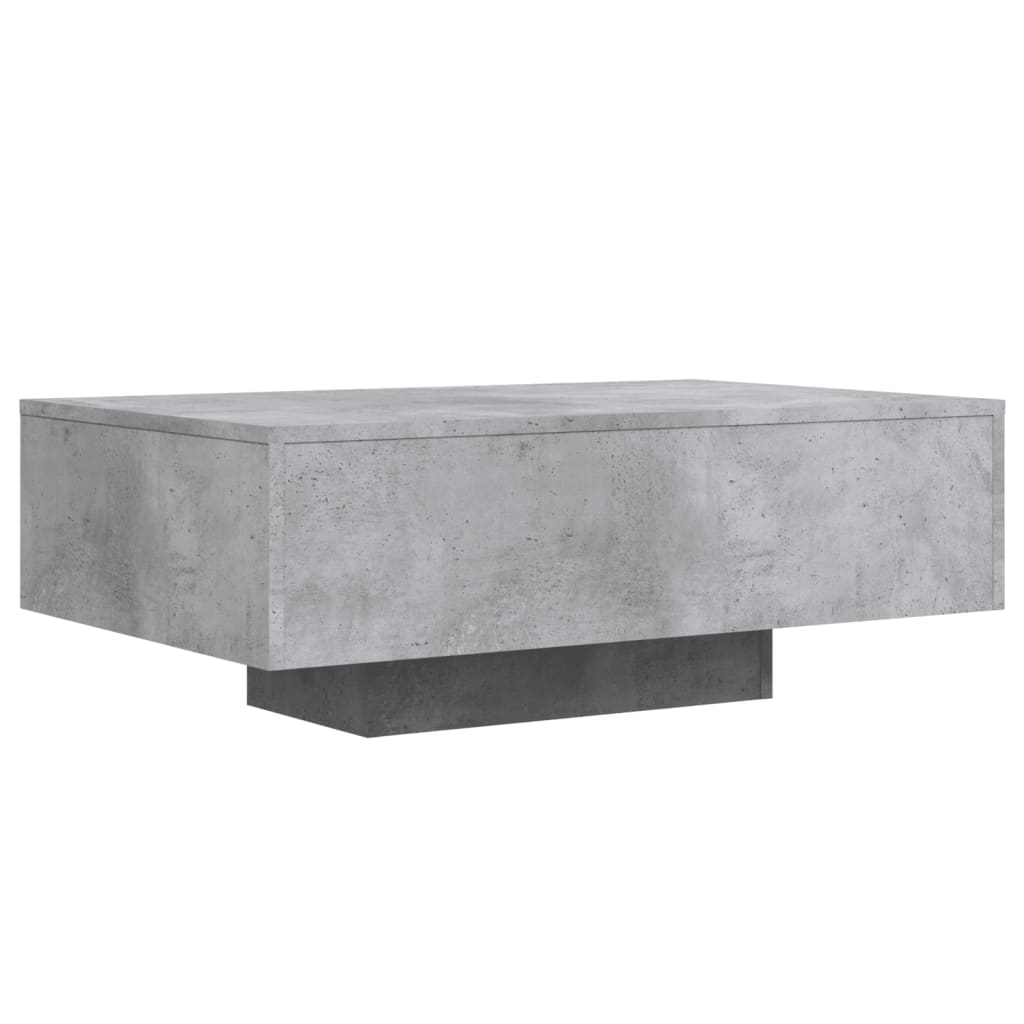 vidaXL Măsuță de cafea cu lumini LED, gri beton, 85x55x31 cm vidaXL Măsuță de cafea cu lumini LED, gri beton, 85x55x31 cm