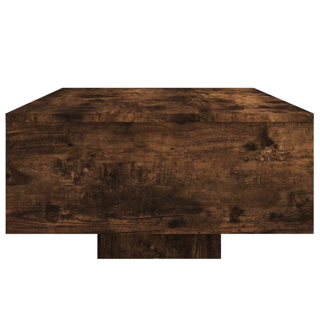vidaXL Măsuță de cafea cu lumini LED, stejar fumuriu, 85x55x31 cm vidaXL Măsuță de cafea cu lumini LED, stejar fumuriu, 85x55x31 cm