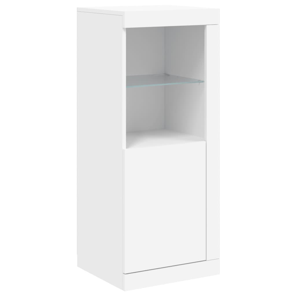 vidaXL Servantă cu lumini LED, alb, 41x37x100 cm