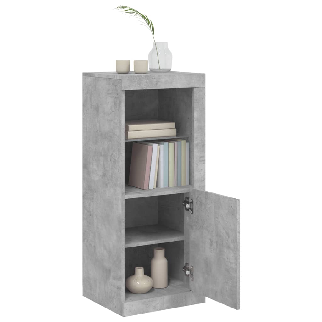 vidaXL Servantă cu lumini LED, gri beton, 41x37x100 cm vidaXL Servantă cu lumini LED, gri beton, 41x37x100 cm