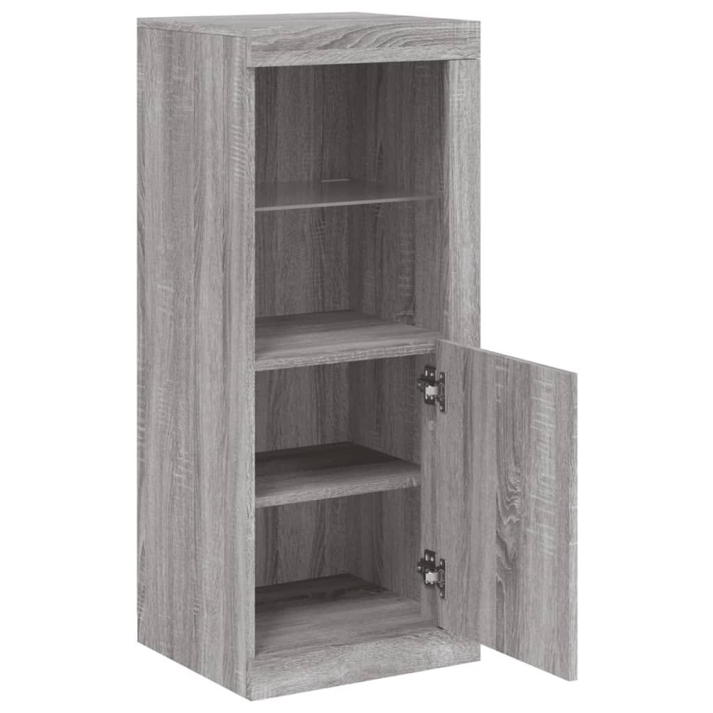 vidaXL Servantă cu lumini LED, gri sonoma, 41x37x100 cm vidaXL Servantă cu lumini LED, gri sonoma, 41x37x100 cm