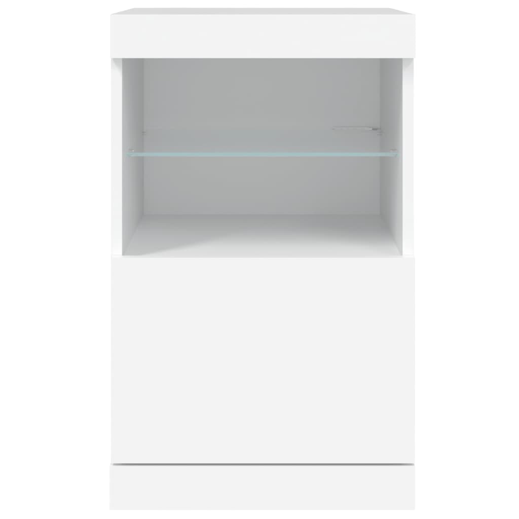 vidaXL Servantă cu lumini LED, alb, 41x37x67 cm vidaXL Servantă cu lumini LED, alb, 41x37x67 cm
