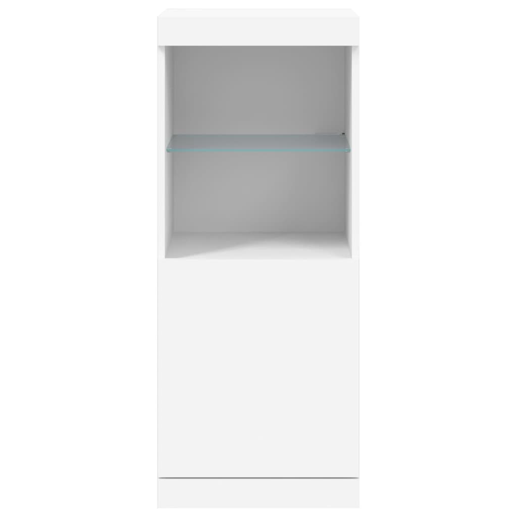 vidaXL Servantă cu lumini LED, alb, 41x37x100 cm