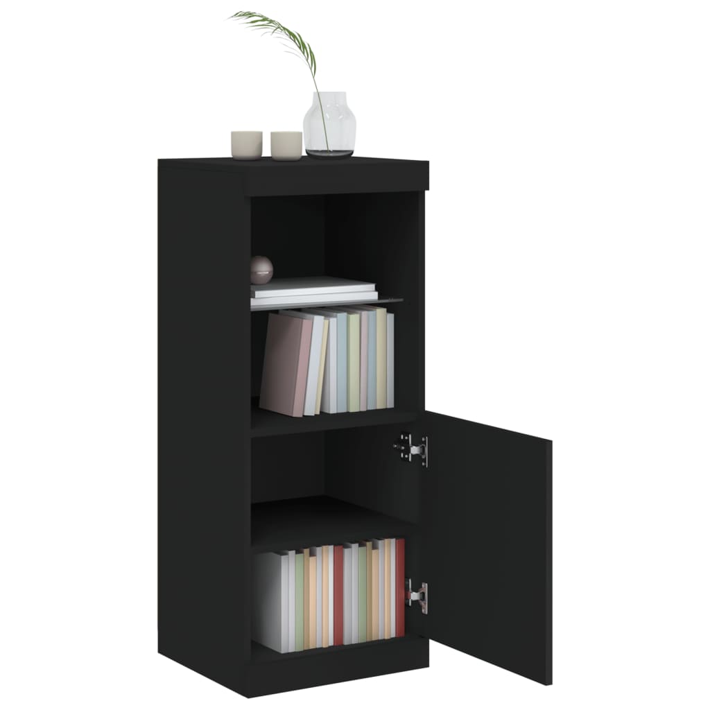 vidaXL Servantă cu lumini LED, negru, 41x37x100 cm vidaXL Servantă cu lumini LED, negru, 41x37x100 cm