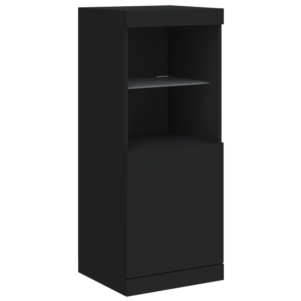 vidaXL Servantă cu lumini LED, negru, 41x37x100 cm vidaXL Servantă cu lumini LED, negru, 41x37x100 cm