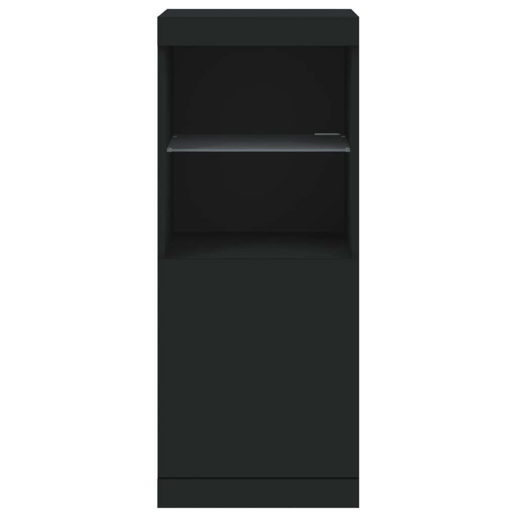 vidaXL Servantă cu lumini LED, negru, 41x37x100 cm vidaXL Servantă cu lumini LED, negru, 41x37x100 cm