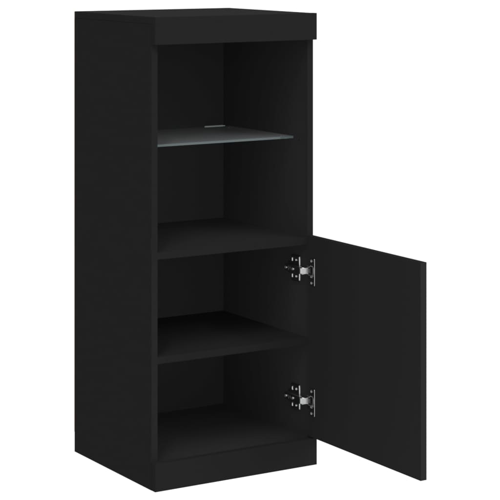vidaXL Servantă cu lumini LED, negru, 41x37x100 cm vidaXL Servantă cu lumini LED, negru, 41x37x100 cm