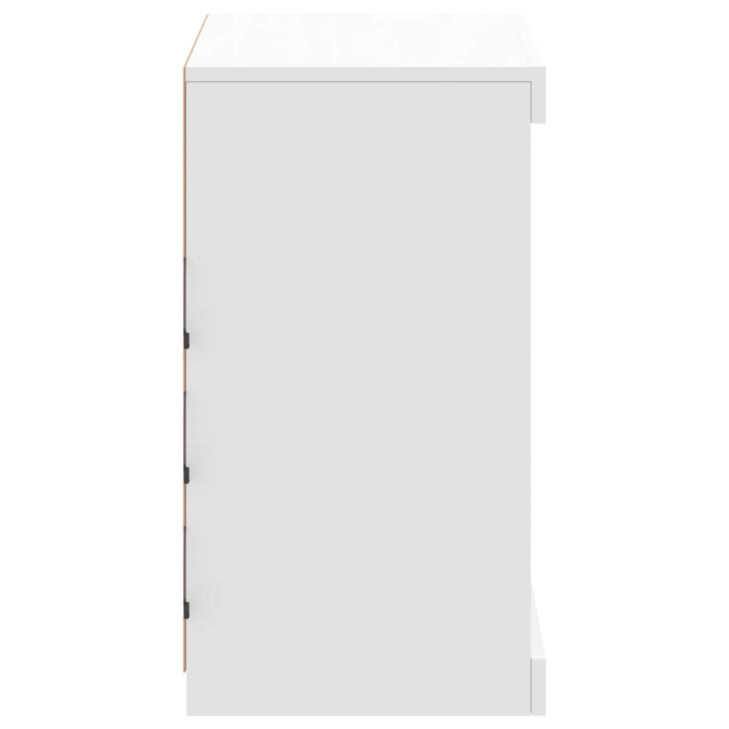vidaXL Servantă cu lumini LED, alb, 60,5x37x67 cm vidaXL Servantă cu lumini LED, alb, 60,5x37x67 cm