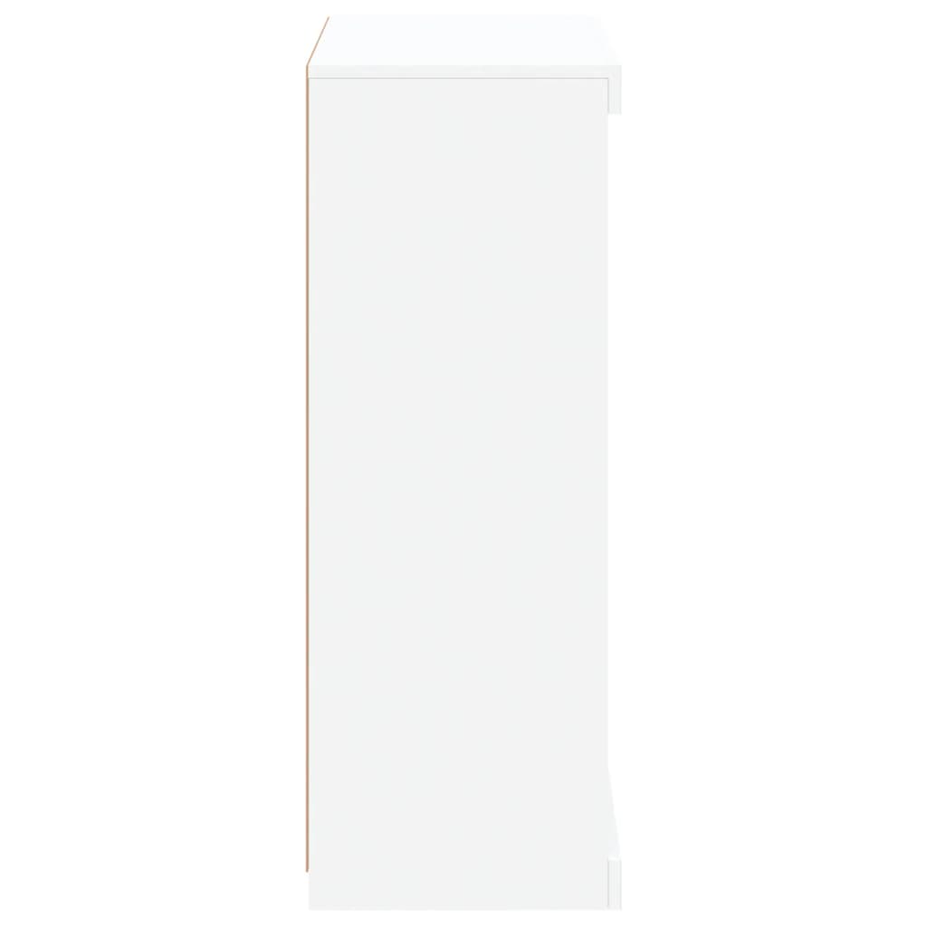 vidaXL Servantă cu lumini LED, alb, 60,5x37x100 cm