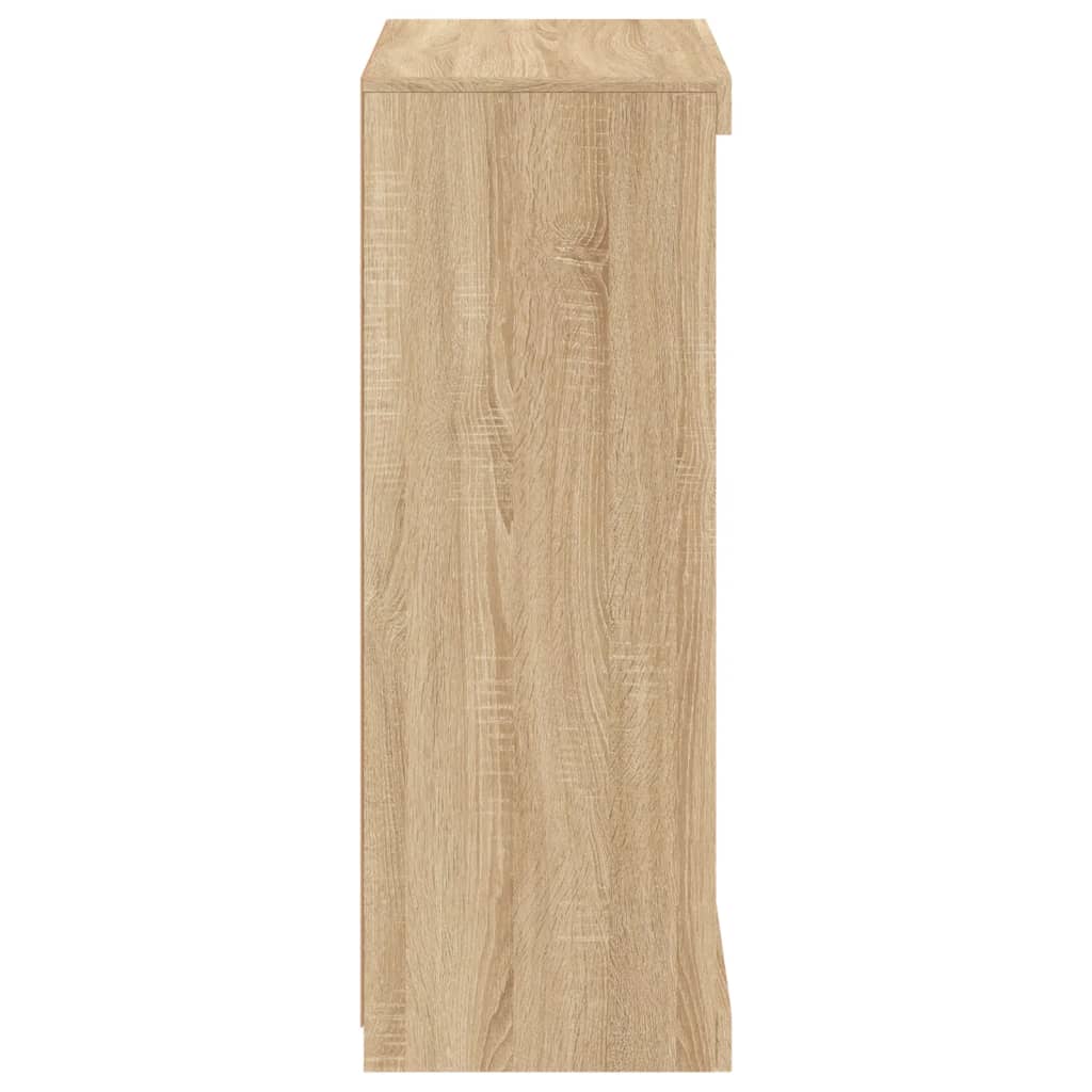 vidaXL Servantă cu lumini LED, stejar sonoma, 60,5x37x100 cm