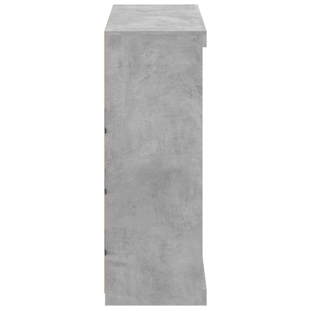 vidaXL Servantă cu lumini LED, gri beton, 81x37x100 cm