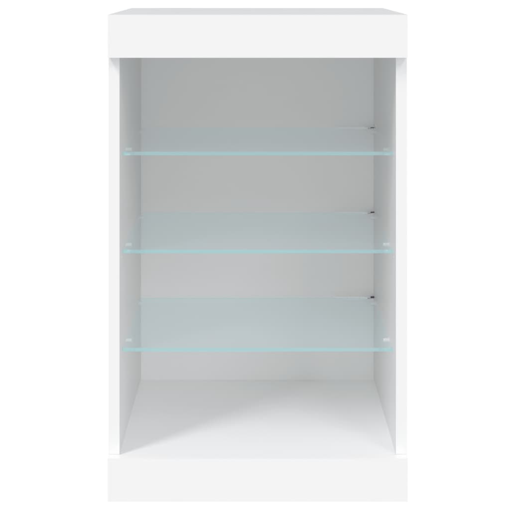 vidaXL Servantă cu lumini LED, alb, 41x37x67 cm vidaXL Servantă cu lumini LED, alb, 41x37x67 cm