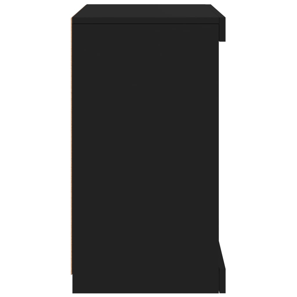 vidaXL Servantă cu lumini LED, negru, 41x37x67 cm vidaXL Servantă cu lumini LED, negru, 41x37x67 cm