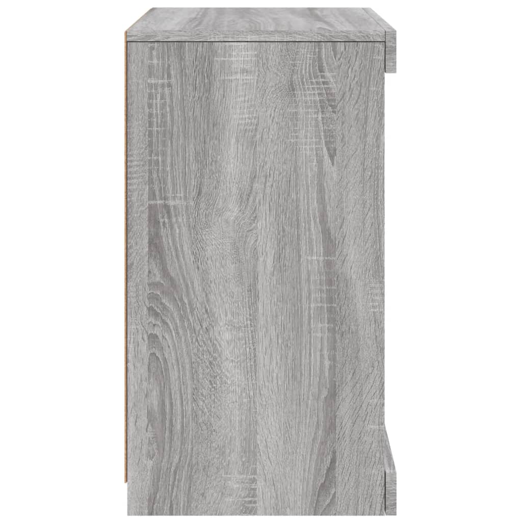 vidaXL Servantă cu lumini LED, gri sonoma, 41x37x67 cm vidaXL Servantă cu lumini LED, gri sonoma, 41x37x67 cm
