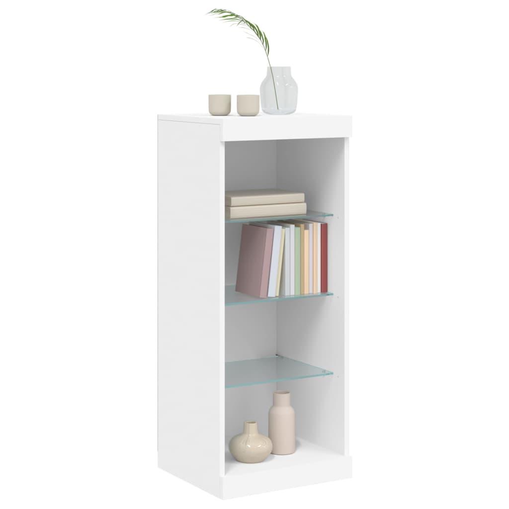 vidaXL Servantă cu lumini LED, alb, 41x37x100 cm
