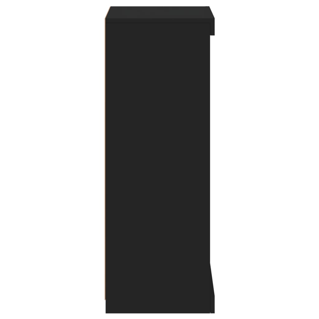 vidaXL Servantă cu lumini LED, negru, 41x37x100 cm