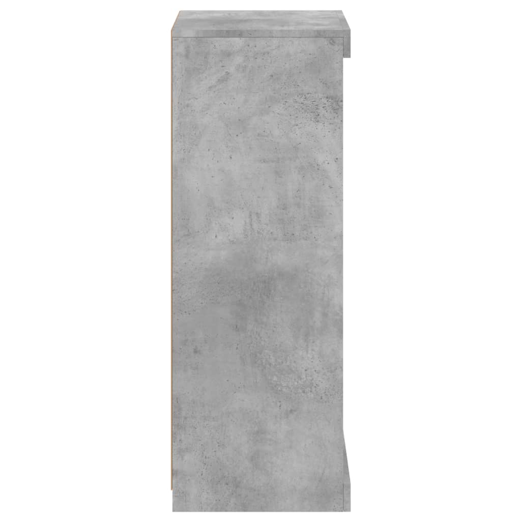 vidaXL Servantă cu lumini LED, gri beton, 41x37x100 cm