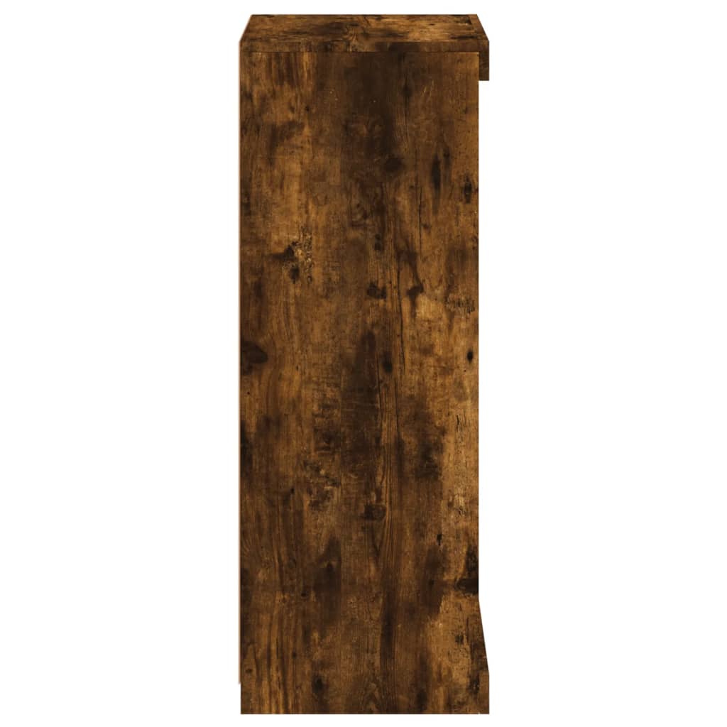 vidaXL Servantă cu lumini LED, stejar fumuriu, 41x37x100 cm vidaXL Servantă cu lumini LED, stejar fumuriu, 41x37x100 cm