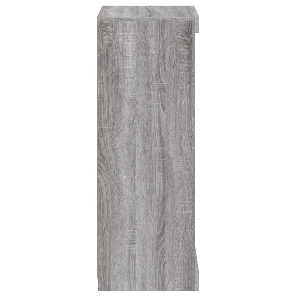 vidaXL Servantă cu lumini LED, gri sonoma, 41x37x100 cm vidaXL Servantă cu lumini LED, gri sonoma, 41x37x100 cm