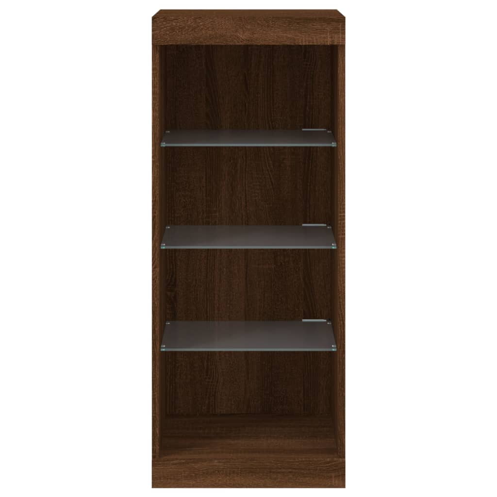 vidaXL Servantă cu lumini LED, stejar maro, 41x37x100 cm vidaXL Servantă cu lumini LED, stejar maro, 41x37x100 cm