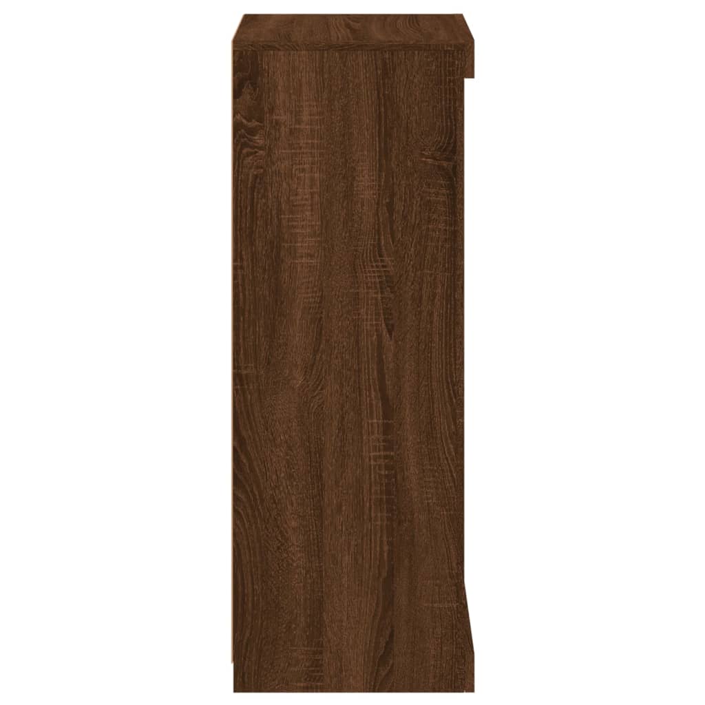 vidaXL Servantă cu lumini LED, stejar maro, 41x37x100 cm vidaXL Servantă cu lumini LED, stejar maro, 41x37x100 cm