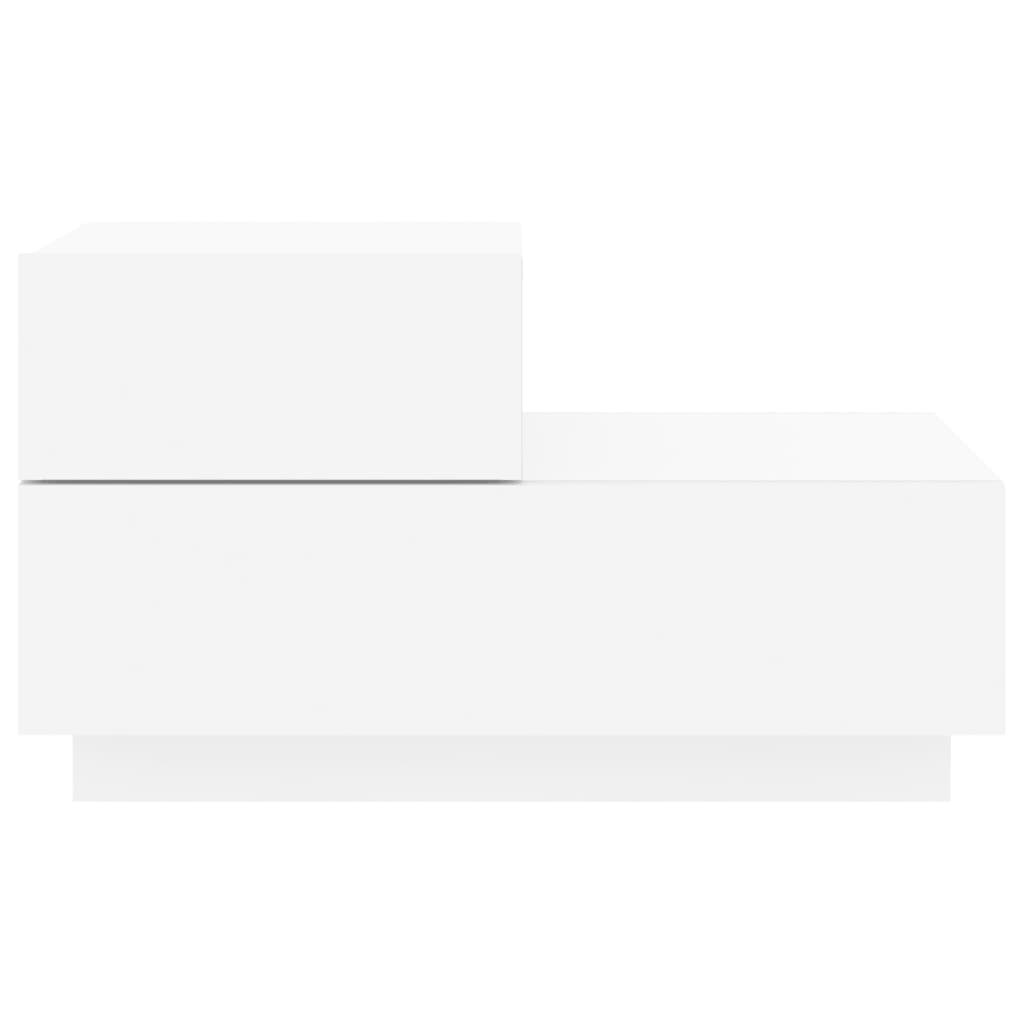 vidaXL Noptieră cu lumini LED, alb, 70x36x40,5 cm vidaXL Noptieră cu lumini LED, alb, 70x36x40,5 cm