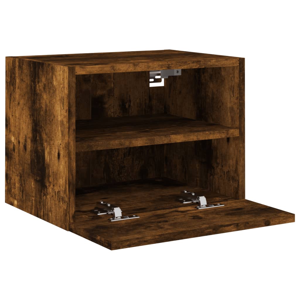 vidaXL Comodă TV de perete stejar fumuriu 40x30x30 cm lemn prelucrat vidaXL Comodă TV de perete stejar fumuriu 40x30x30 cm lemn prelucrat