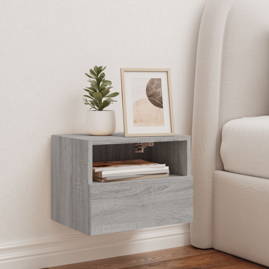 vidaXL Comodă TV de perete, gri sonoma, 40x30x30 cm, lemn prelucrat vidaXL Comodă TV de perete, gri sonoma, 40x30x30 cm, lemn prelucrat