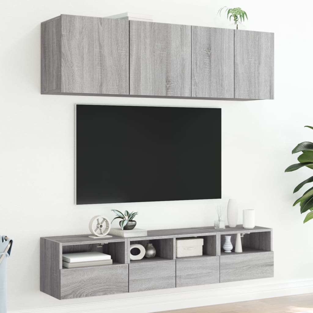vidaXL Comodă TV de perete, gri sonoma, 40x30x30 cm, lemn prelucrat vidaXL Comodă TV de perete, gri sonoma, 40x30x30 cm, lemn prelucrat