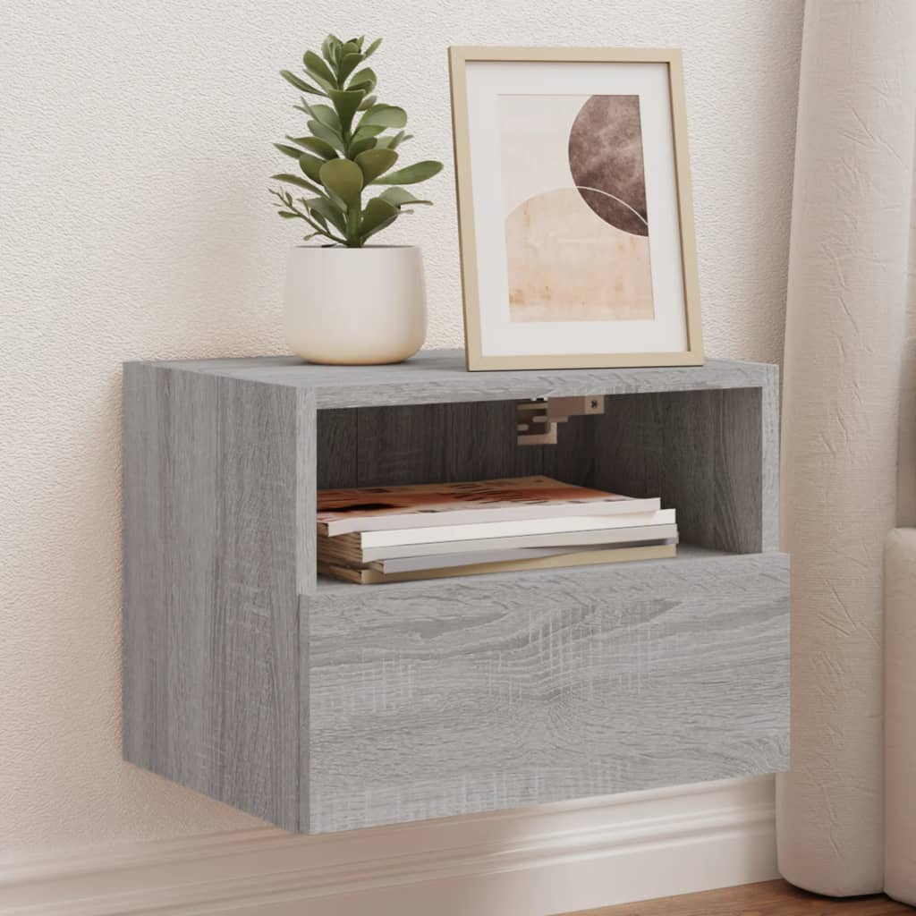 vidaXL Comodă TV de perete, gri sonoma, 40x30x30 cm, lemn prelucrat vidaXL Comodă TV de perete, gri sonoma, 40x30x30 cm, lemn prelucrat