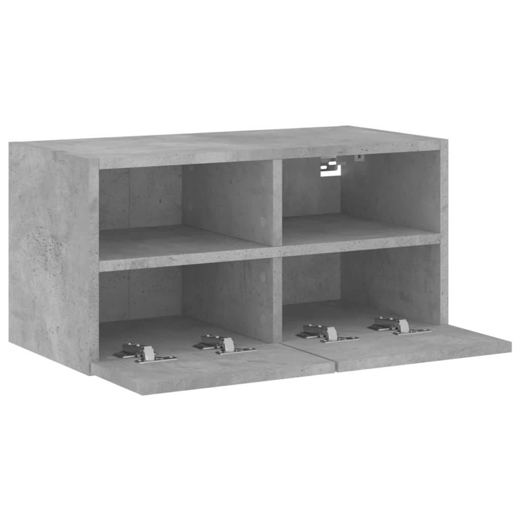 vidaXL Comodă TV de perete, gri beton, 60x30x30 cm, lemn prelucrat