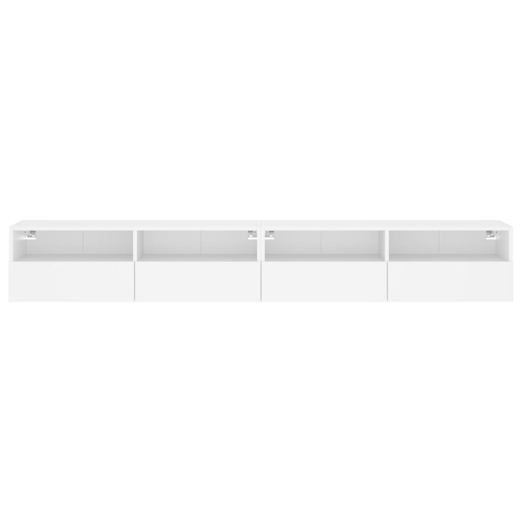vidaXL Dulapuri TV de perete 2 buc. alb 100x30x30 cm lemn compozit