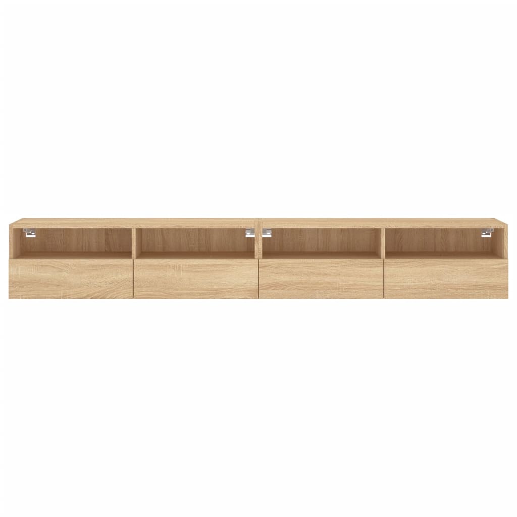 vidaXL Dulapuri TV de perete 2 buc. stejar sonoma 100x30x30 cm lemn