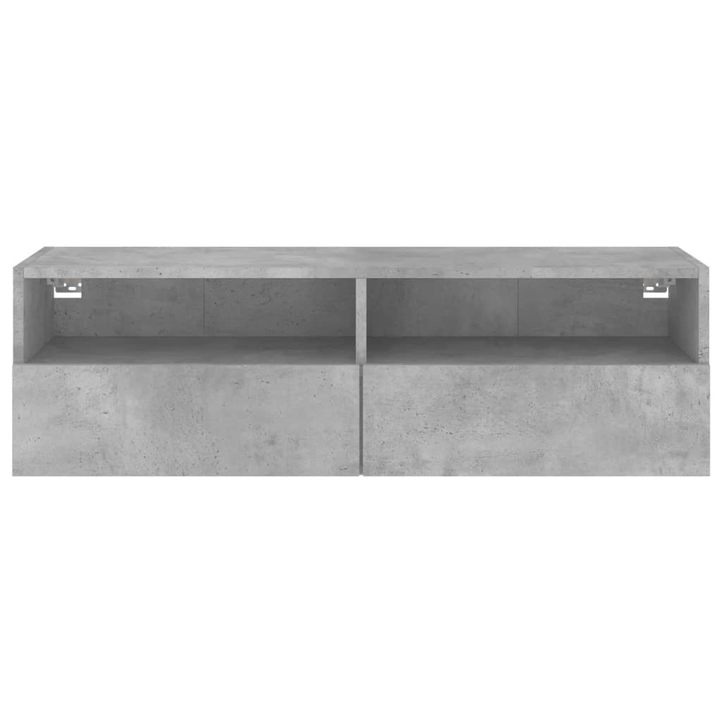 vidaXL Comodă TV de perete, gri beton, 100x30x30 cm, lemn prelucrat vidaXL Comodă TV de perete, gri beton, 100x30x30 cm, lemn prelucrat