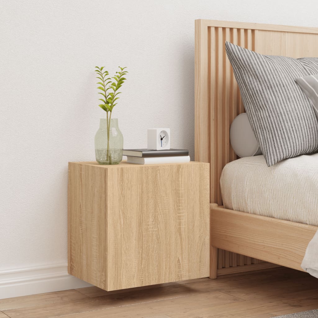 vidaXL Comodă TV de perete, stejar sonoma 40,5x30x40 cm lemn prelucrat