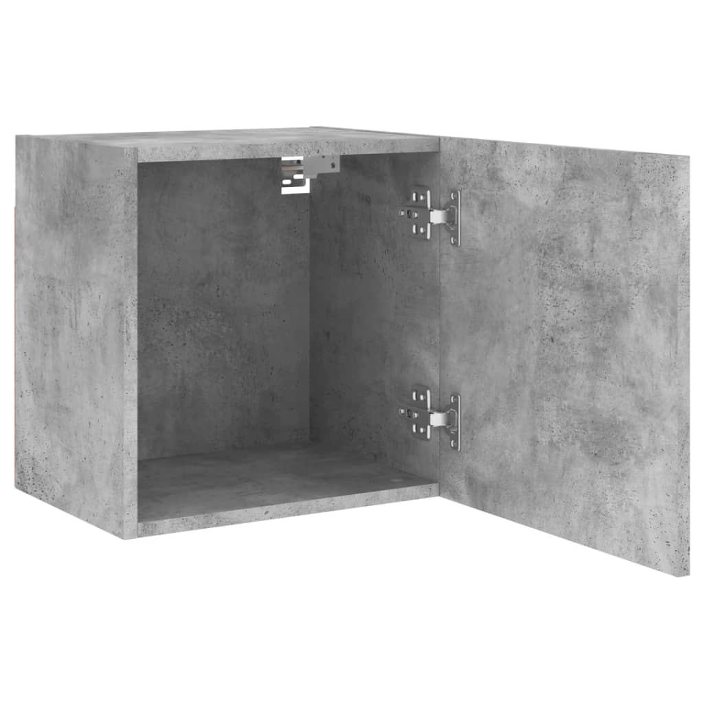 vidaXL Comodă TV de perete, gri beton, 40,5x30x40 cm, lemn prelucrat