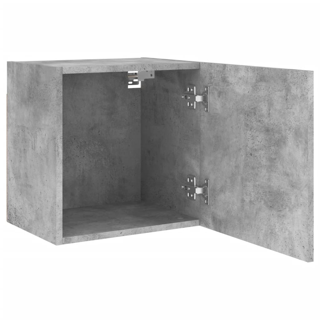 vidaXL Comode TV de perete, 2 buc. gri beton, 40,5x30x40 cm, lemn