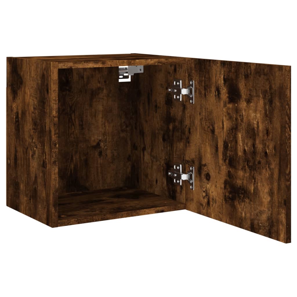 vidaXL Comodă TV de perete stejar fumuriu 40,5x30x40 cm lemn prelucrat vidaXL Comodă TV de perete stejar fumuriu 40,5x30x40 cm lemn prelucrat