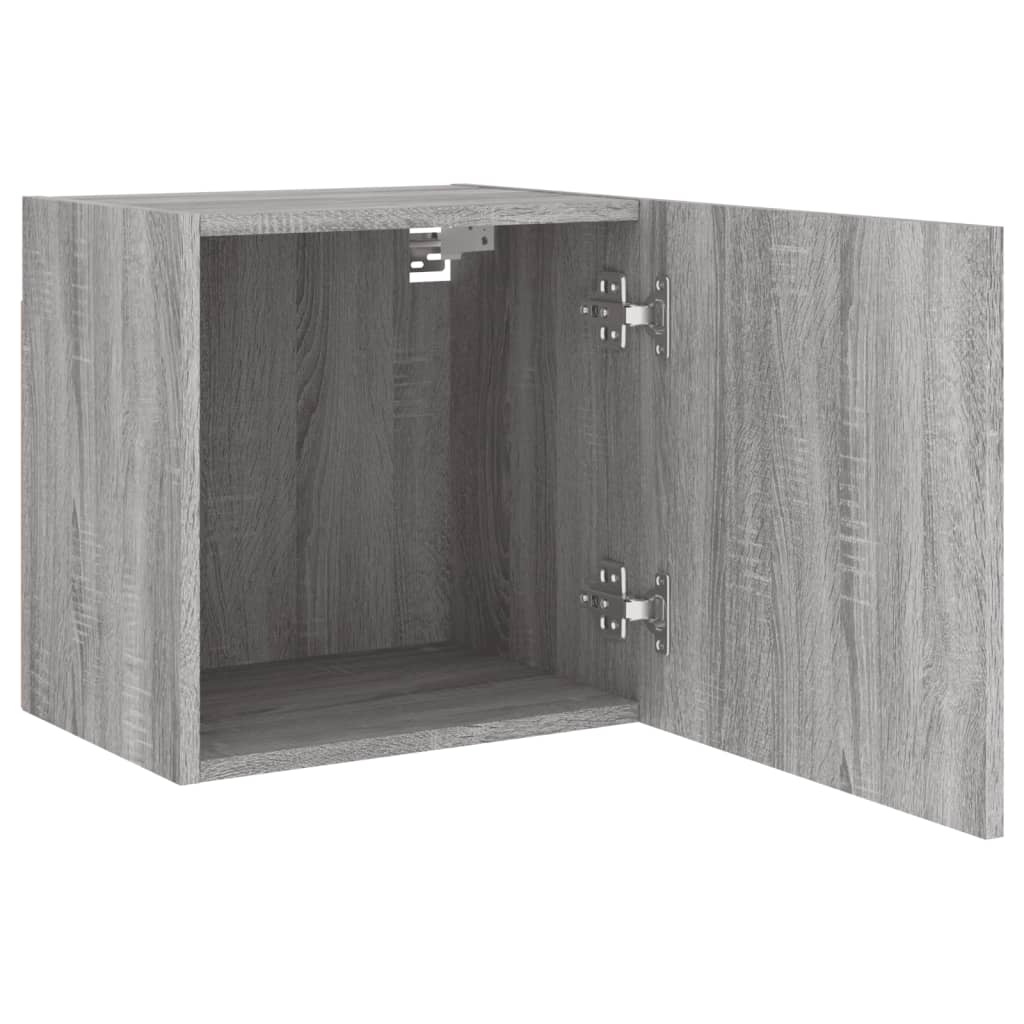 vidaXL Comode TV de perete, 2 buc., gri sonoma, 40,5x30x40 cm, lemn