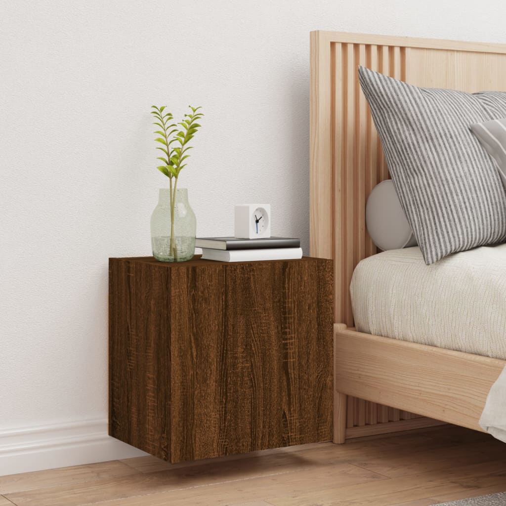 vidaXL Comodă TV de perete, stejar maro, 40,5x30x40 cm, lemn prelucrat