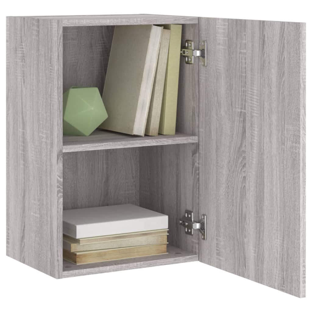 vidaXL Comodă TV de perete, gri sonoma 40,5x30x60 cm lemn prelucrat vidaXL Comodă TV de perete, gri sonoma 40,5x30x60 cm lemn prelucrat