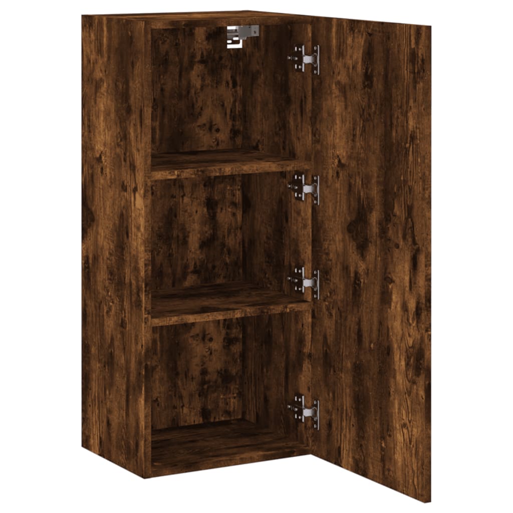 vidaXL Comodă TV de perete stejar fumuriu 40,5x30x90 cm lemn prelucrat vidaXL Comodă TV de perete stejar fumuriu 40,5x30x90 cm lemn prelucrat