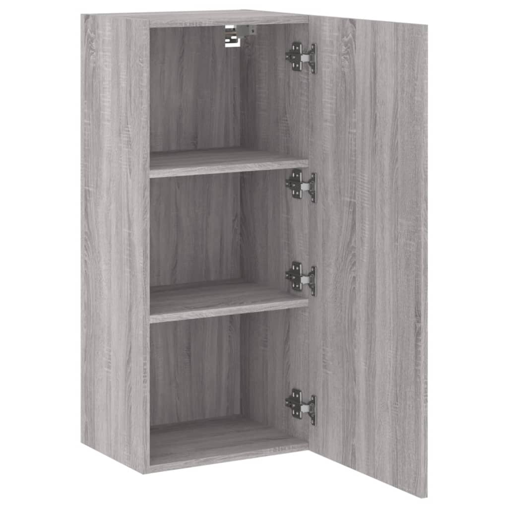 vidaXL Comodă TV de perete, gri sonoma 40,5x30x90 cm lemn prelucrat vidaXL Comodă TV de perete, gri sonoma 40,5x30x90 cm lemn prelucrat